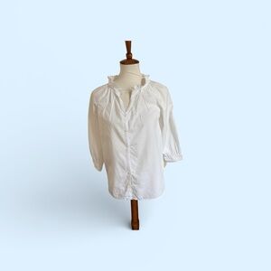 Eliot White Ruffled Blouse